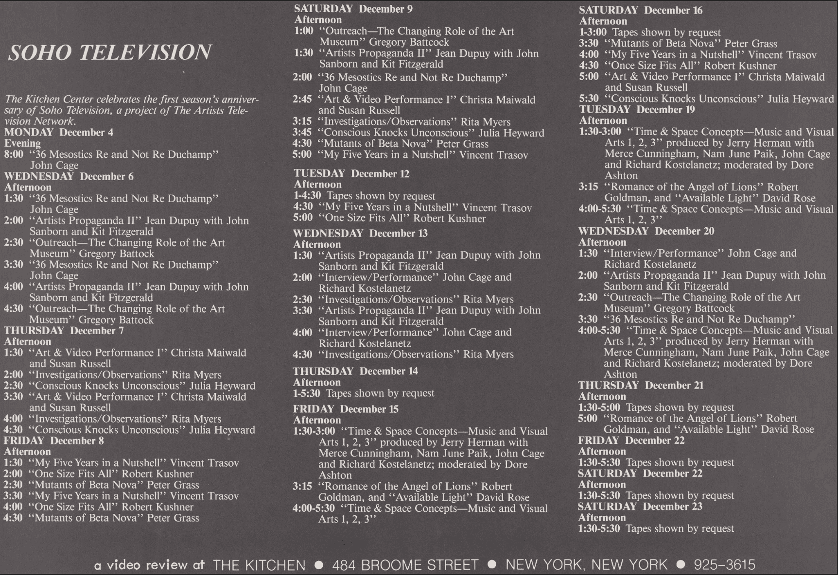 Soho Television, 1978